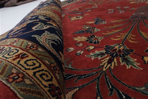 Sarouk Blue Hand Knotted 811 X 1111 Area Rug 250-25690 Image 11