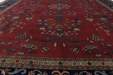 Sarouk Blue Hand Knotted 811 X 1111 Area Rug 250-25690 Image 2