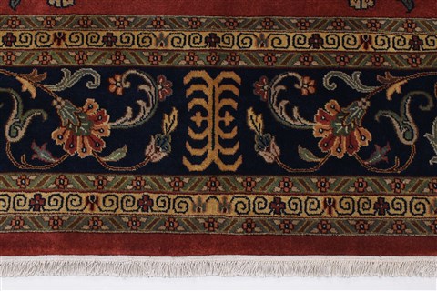 Sarouk Blue Hand Knotted 811 X 1111 Area Rug 250-25690 Image 3