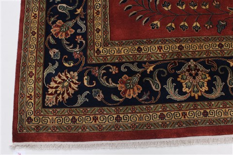 Sarouk Blue Hand Knotted 811 X 1111 Area Rug 250-25690 Image 5