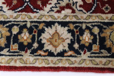 Kashan Beige Runner Hand Knotted 27 X 510 Area Rug 250-25704 Image 1