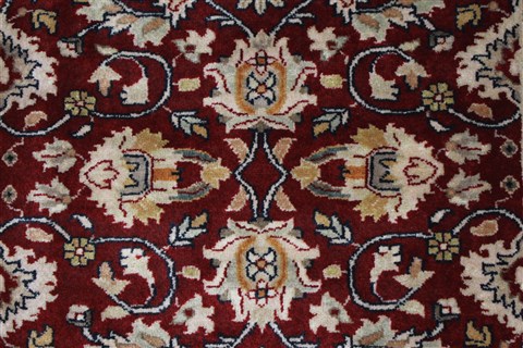Kashan Beige Runner Hand Knotted 27 X 510 Area Rug 250-25704 Image 2