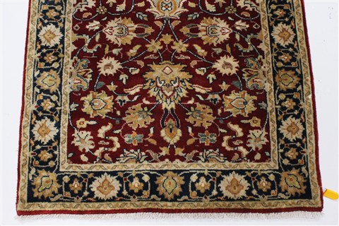 Kashan Beige Runner Hand Knotted 27 X 510 Area Rug 250-25704 Image 3