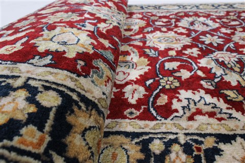 Kashan Beige Runner Hand Knotted 27 X 510 Area Rug 250-25704 Image 6