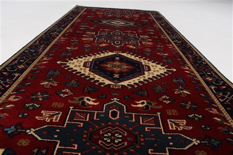 Karajeh Blue Runner Hand Knotted 26 X 511 Area Rug 250-25723 Image 10