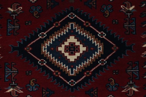 Karajeh Blue Runner Hand Knotted 26 X 511 Area Rug 250-25723 Image 2