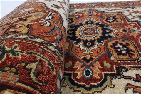 Serapi Beige Runner Hand Knotted 26 X 510 Area Rug 250-25729 Image 8