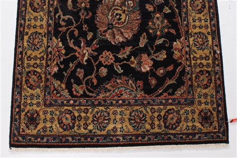 Tabriz Beige Runner Hand Knotted 26 X 61 Area Rug 250-25737 Image 3