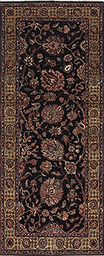 Indian Tabriz Beige Runner 6 ft and Smaller Wool Carpet 25737