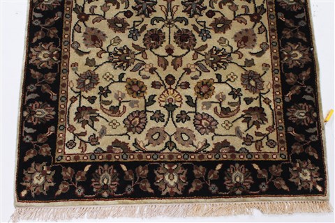 Kashmar Beige Runner Hand Knotted 28 X 60 Area Rug 250-25741 Image 4