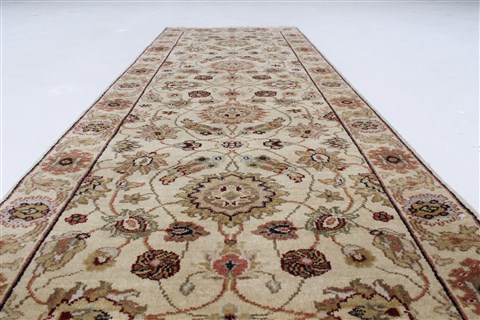 Kashmar Beige Runner Hand Knotted 21 X 62 Area Rug 250-25744 Image 1