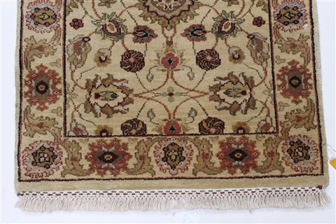 Kashmar Beige Runner Hand Knotted 21 X 62 Area Rug 250-25744 Image 4