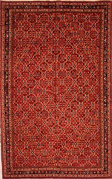 Persian Qashqai Red Rectangle 11x16 ft Wool Carpet 25746