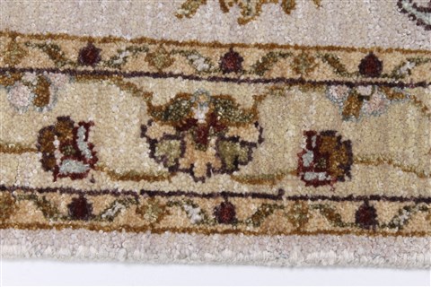 Kashan Beige Runner Hand Knotted 27 X 60 Area Rug 250-25774 Image 2