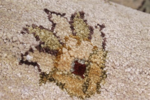 Kashan Beige Runner Hand Knotted 27 X 60 Area Rug 250-25774 Image 7