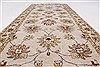 Kashan Beige Runner Hand Knotted 27 X 60  Area Rug 250-25774 Thumb 1