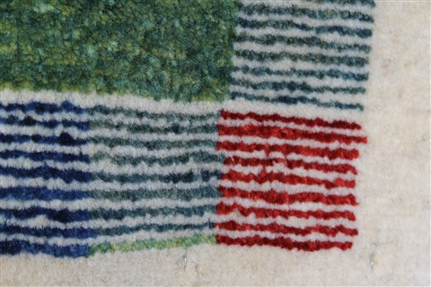 Gabbeh Beige Runner Hand Knotted 210 X 61 Area Rug 250-25775 Image 7