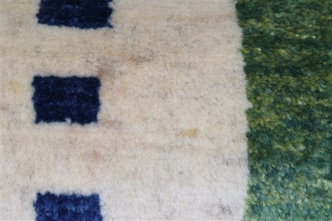 Gabbeh Beige Runner Hand Knotted 210 X 61 Area Rug 250-25775 Image 8