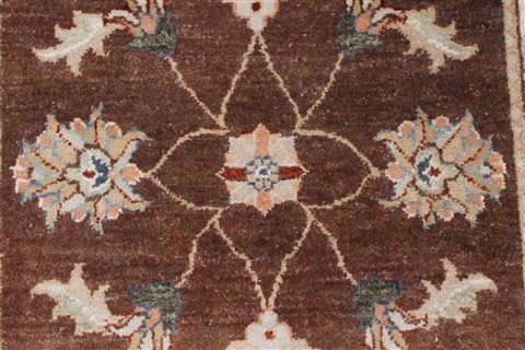 Ziegler Beige Runner Hand Knotted 26 X 60 Area Rug 250-25778 Image 3