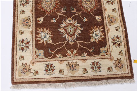 Ziegler Beige Runner Hand Knotted 26 X 60 Area Rug 250-25778 Image 4