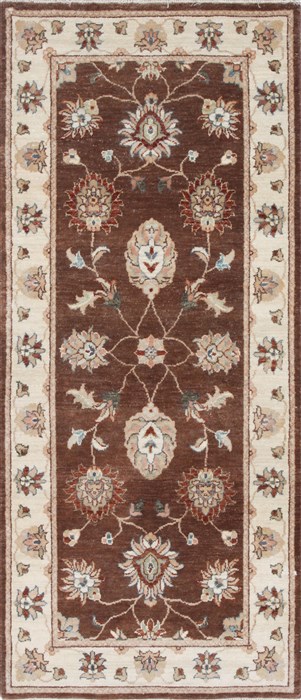 Ziegler Beige Runner Hand Knotted 26 X 60 Area Rug 250-25778 Image 0
