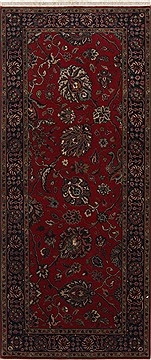 Tabriz Red Runner Hand Knotted 2'6" X 5'11"  Area Rug 250-25781