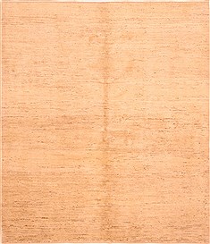 Gabbeh Beige Square Hand Knotted 6'9" X 7'9"  Area Rug 100-25782