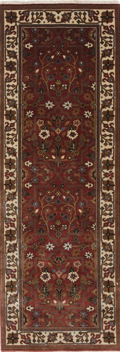 Semnan Beige Runner Hand Knotted 21 X 510 Area Rug 250-25784 Image 0