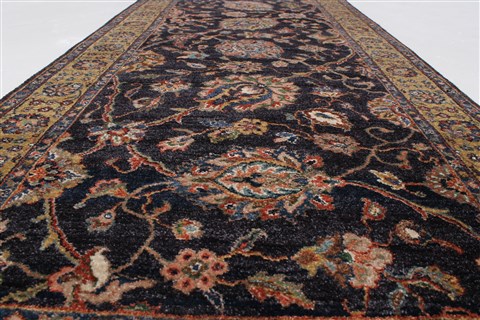 Tabriz Brown Runner Hand Knotted 26 X 511 Area Rug 250-25793 Image 2