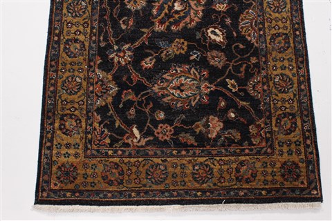 Tabriz Brown Runner Hand Knotted 26 X 511 Area Rug 250-25793 Image 5