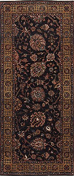 Tabriz Brown Runner Hand Knotted 2'6" X 5'11"  Area Rug 250-25793