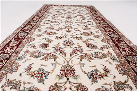 Kashmar Beige Runner Hand Knotted 26 X 60 Area Rug 250-25806 Image 1