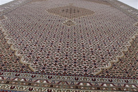 Mahi Beige Hand Knotted 87 X 119 Area Rug 250-25809 Image 10