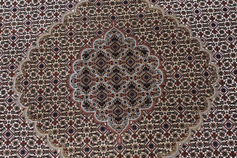 Mahi Beige Hand Knotted 87 X 119 Area Rug 250-25809 Image 2