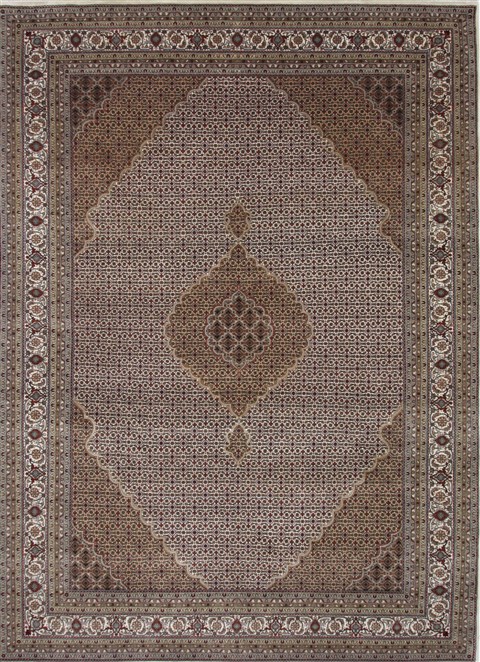 Mahi Beige Hand Knotted 87 X 119 Area Rug 250-25809 Image 0