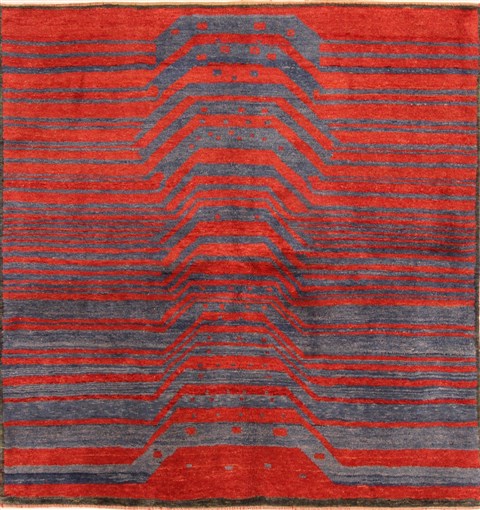 Gabbeh Red Square Hand Knotted 69 X 71  Area Rug 100-25810 Image 0