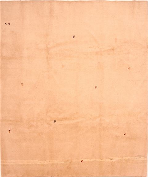 Gabbeh Beige Hand Knotted 86 X 102  Area Rug 100-25811 Image 0