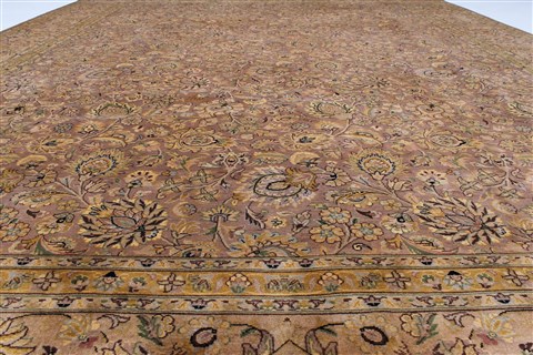 Tabriz Beige Hand Knotted 91 X 122 Area Rug 250-25812 Image 1