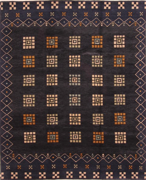 Gabbeh Blue Hand Knotted 82 X 911  Area Rug 100-25819 Image 0