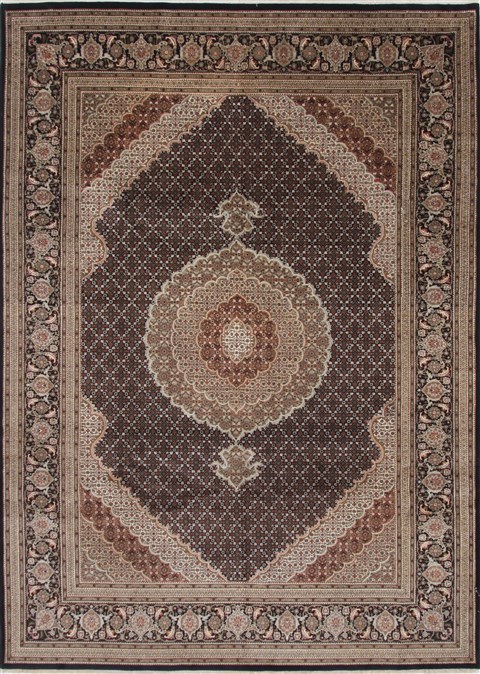 Mahi Black Hand Knotted 82 X 114 Area Rug 250-25824 Image 0