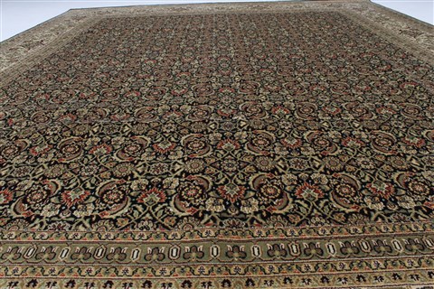 Herati Beige Hand Knotted 90 X 115 Area Rug 250-25827 Image 1