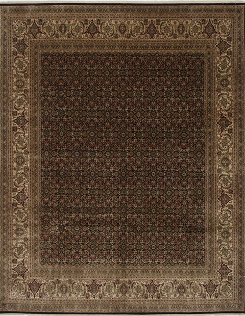 Herati Beige Hand Knotted 90 X 115 Area Rug 250-25827 Image 0