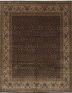 Indian Herati Beige Rectangle 9x12 ft Wool Carpet 25827