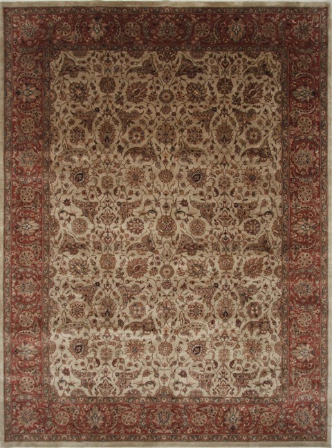 Kashmar Beige Hand Knotted 90 X 120 Area Rug 250-25829 Image 0