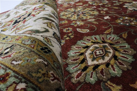 Kashan Beige Hand Knotted 810 X 118  Area Rug 250-25836 Image 11