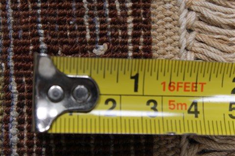 Kashan Beige Hand Knotted 810 X 118  Area Rug 250-25836 Image 1