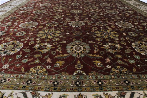 Kashan Beige Hand Knotted 810 X 118  Area Rug 250-25836 Image 2