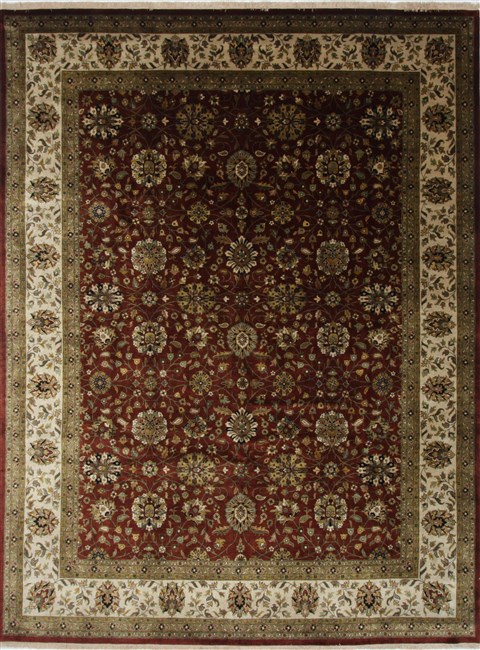 Kashan Beige Hand Knotted 810 X 118  Area Rug 250-25836 Image 0