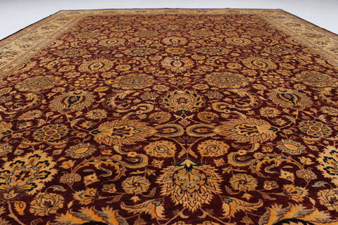 Kashan Beige Hand Knotted 90 X 120  Area Rug 250-25839 Image 2