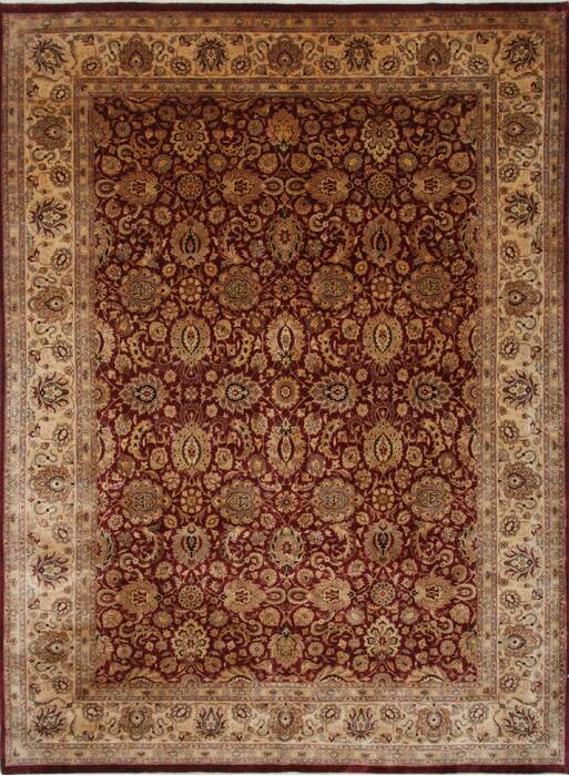 Kashan Beige Hand Knotted 90 X 120  Area Rug 250-25839 Image 0